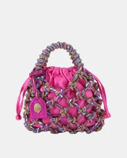 Сумка макраме с кристаллами и орнаментом в виде орла Kurt Geiger, розовый a55491871 | rosa