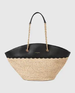 Сумка из кожи и плетеной ткани Claudie Pierlot, черный mp_0910051_cfasa00738tu | negro