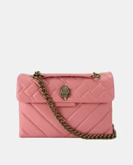 Сумка Кенсингтон стеганая лососевая Kurt Geiger, розовый a55491878 | rosa