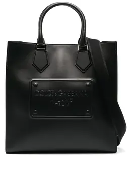Сумка-тоут с тисненым логотипом Dolce & Gabbana, черный 20756551 | черный