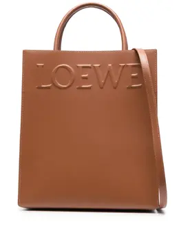 Сумка-тоут с тисненым логотипом Loewe, коричневый 20575671 | коричневый
