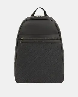 Мужская сумка из экокожи с внешним карманом и монограммой Tommy Hilfiger, черный a54863325 | negro