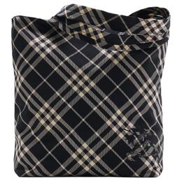Burberry Сумка-шоппер из полиэстера с полиуретаном, сумка для покупок, сумка через плечо, мужская сумка, черная и ситцевая 80977201