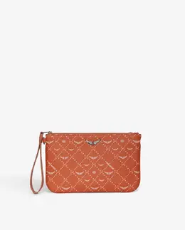 Сумка-тоут Z Pouch из холщовой ткани с монограммой Zadig & Voltaire, оранжевый mp_0900954_lwsg03719 | naranja