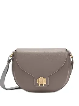 Furla curved-flap leather shoulder bag 31508022
