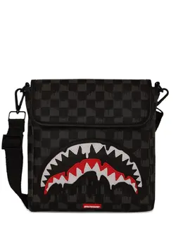 Sprayground shark-checkered shoulder bag 31921355