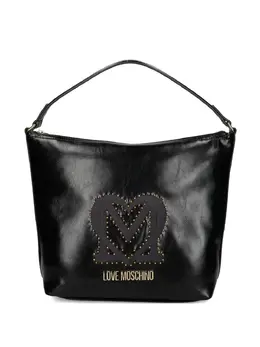 Love Moschino logo-plaque studded shoulder bag 31875461