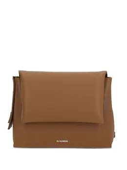Jil Sander logo-stamp leather shoulder bag 31306211