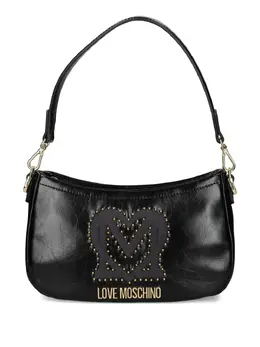 Love Moschino logo-plaque studded shoulder bag 31875633