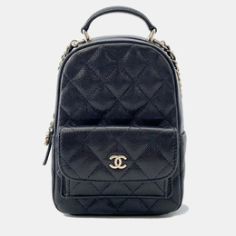 Chanel Matelasse Mini Black Caviar Leather Timeless Classics Backpack 1209190