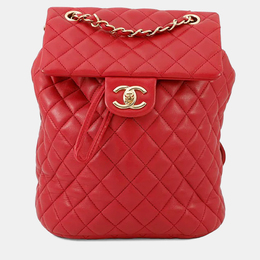 Chanel Urban Spirit Red Lambskin Backpack 1209180