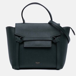 Celine Green Nano Grained Calfskin Belt Bag 1209083