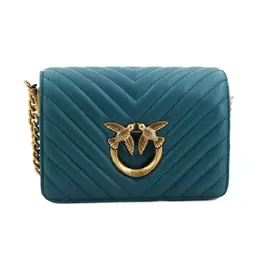 Pinko Blue Calfskin Crossbody Bag pi-16028