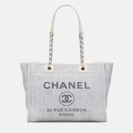 Chanel Blue/White Small Denim Deauville Tote 1209429
