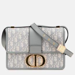 Christian Dior Grey Medium Oblique Canvas 30 Montaigne Bag 1209373