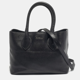 Furla Black Leather Middle Zip Tote 1209051