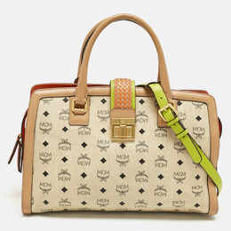 MCM Multicolor Visetos Coated Canvas and Leather Veronica Satchel 1209126