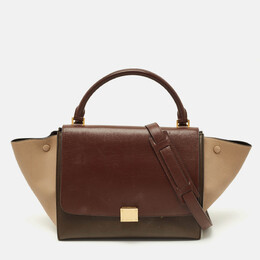 Celine Tricolor Leather Medium Trapeze Top Handle Bag 1209119