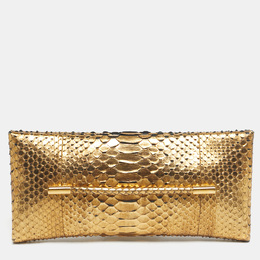 Tom Ford Gold Python Ava Clutch 1208998