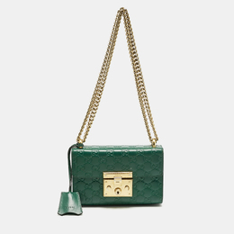 Gucci Green Guccissima Leather Small Padlock Shoulder Bag 1209004