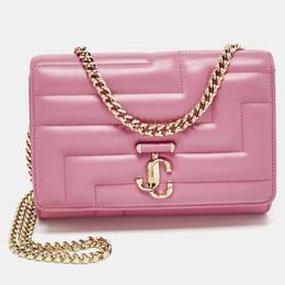 Jimmy Choo Pink Quilted Leather Varenne Chain Shoulder Bag 1208087