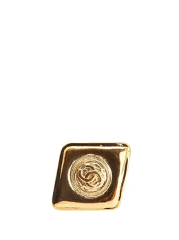 Chanel 1970-1980 CC Gold Plated Diamond Brooch costume brooch 31975945