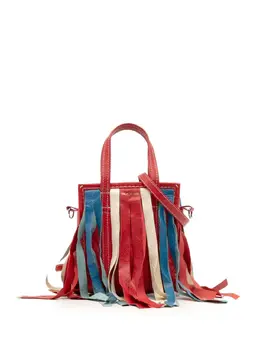 Balenciaga 2018 XXS Lambskin Fringe Bazar Shopper satchel 31990026