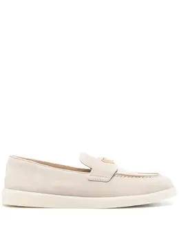 Prada triangle-logo suede loafers 22578702