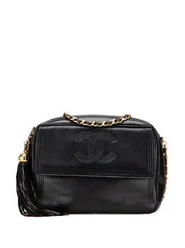 Chanel 1991-1994 CC Quilted Lambskin Tassel Stitched Flap crossbody bag 31975942