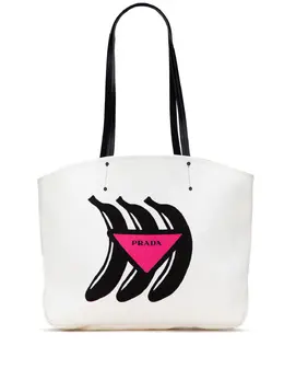 Prada 2013-2023 Canapa Banana Print tote bag 31979457