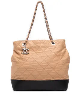 Chanel 2010-2011 Large Quilted Iridescent Calfskin VIP tote bag 31991080
