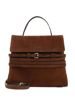Moschino suede buckle-detail tote bag 31966475