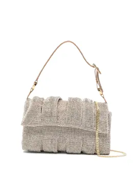 Benedetta Bruzziches crystal-embellished pleated shoulder bag 31785116
