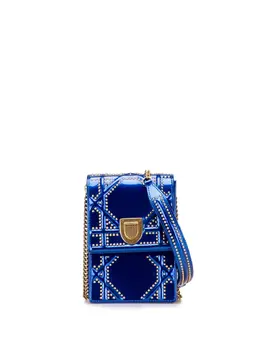 Christian Dior 2018 Studded Patent Diorama Vertical Clutch crossbody bag 31976303