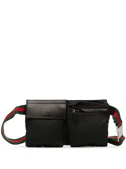 Gucci 2016-2025 GG Canvas Web Double Pocket belt bag 31987956