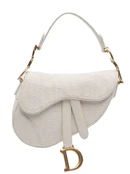 Christian Dior 2020 Mini Oblique Canvas Saddle Bag satchel 31990640