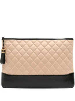 Chanel 2018 Large Aged Calfskin Gabrielle O Case clutch bag 31991011