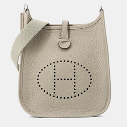Hermes Evelyne TPM Sage Taurillon Clemence Leather Shoulder Bag 1209216
