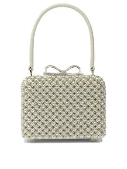 Self-Portrait-Hand Bag With Pearls Handbags Beige-Donna 52540709437780