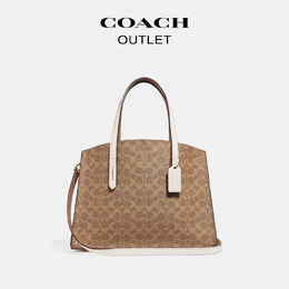 Классическая женская сумка Coach CHARLIE CARRYALL, белый b4/粉笔白色