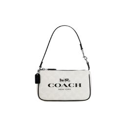 Coach Женская сумка через плечо Nolita Canvas с гладкой кожей, черно-белая cp252-svcah