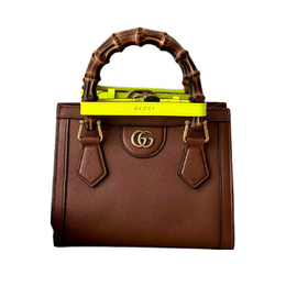 Gucci Сумка-шоппер Diana из кожи, сумка-тоут, сумка-мессенджер, сумка на плечо, сумка через плечо, мини, унисекс, коричневый 655661-17qdt-2582