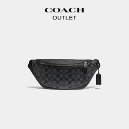 Мужская классическая поясная сумка с логотипом Coach WARREN, бронзовая фурнитура/черный 78777_qbmi5 | 青铜色硬件/炭黑色/黑色