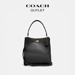 Женская сумка-ведро Coach CHARLIE, золотой/черный 55200_гдблк | 金色/黑色