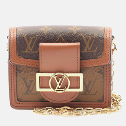 Louis Vuitton Pico Dauphine Shoulder Bag Coated Canvas And Leather Monogram Reverse Brown 1210222
