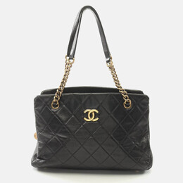 Chanel Matelasse Shoulder Bag Lambskin (Sheepskin) Black 1210199