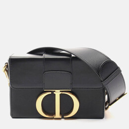 Christian Dior Dior 30 Montaigne Shoulder Bag Leather Black 1210244