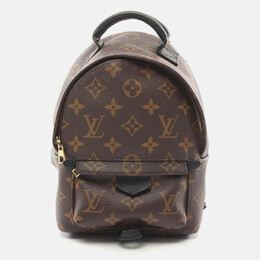 Louis Vuitton Palm Springs Mini Backpack Bag Coated Canvas Leather Monogram Brown Black 1210220