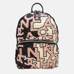 Chanel Matelasse Neon Backpack In Nylon And Leather Ivory Black Pink 1210185