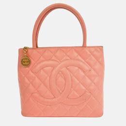 Chanel Pink Calfskin Medallion Tote Handbag 1209902
